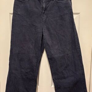 J Crew Slim Wide Leg Washed Black Jeans, Size 29